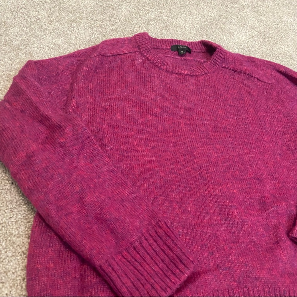 J.Crew Pink Cozy Super-Soft Crewneck Sweater π size M - Picture 3 of 10